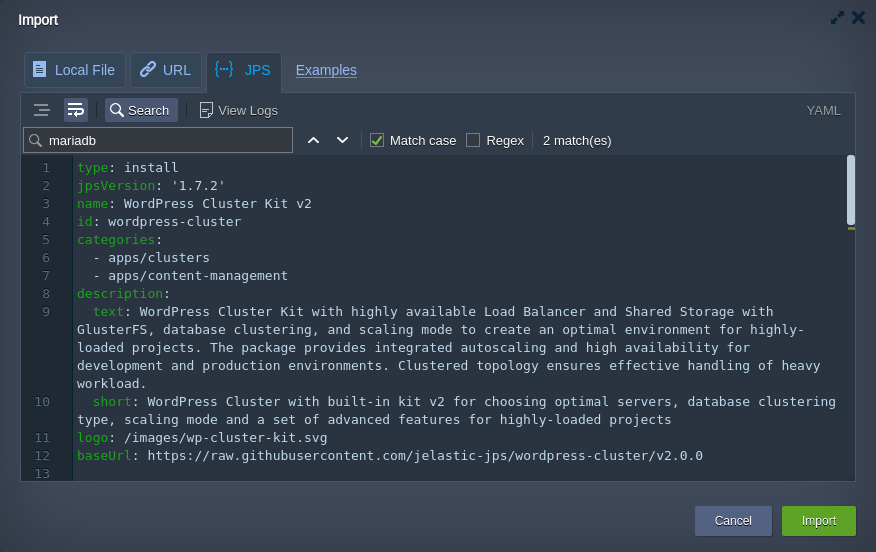 31-import-dialog-window